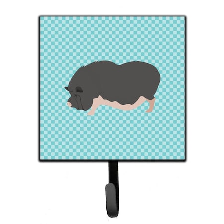 Carolines Treasures Vietnamese Pot-Bellied Pig Blue Check Leash or Key Holder BB8115SH4